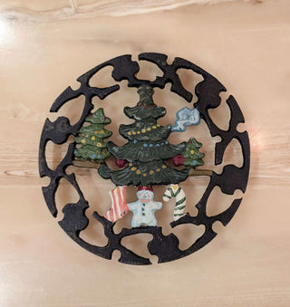 Christmas tree and Christmas Cookie trivet - Artful Accumulator Boutique Vintage