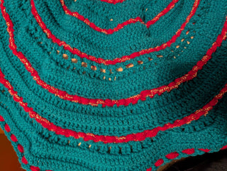Crocheted Christmas tree skirt -  - #tag1# - #tag2# - #tag3# - #tag4# - the Artful Accumulator's Vintage Boutique