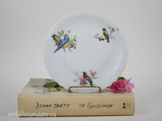 Decorative Plate with Birds and 3d Textures -  - #tag1# - #tag2# - #tag3# - #tag4# - the Artful Accumulator's Vintage Boutique