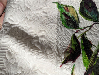Dolce Gabbana floral rose pants cropped quilted - Artful Accumulator Boutique Vintage