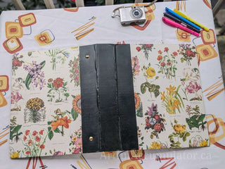 Floral Specimen 3 ring binder with photo pages, green binding -  - #tag1# - #tag2# - #tag3# - #tag4# - the Artful Accumulator's Vintage Boutique