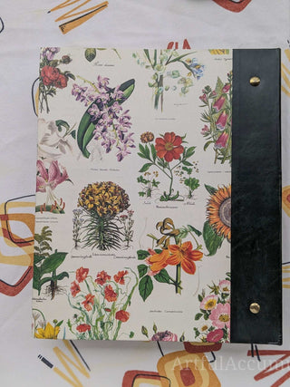 Floral Specimen 3 ring binder with photo pages, green binding -  - #tag1# - #tag2# - #tag3# - #tag4# - the Artful Accumulator's Vintage Boutique