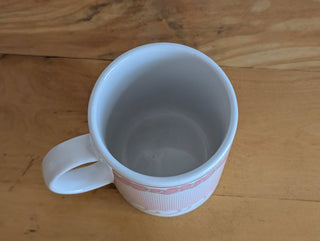 Hearts Mug with pink dot gradient and gold line - Artful Accumulator Boutique Vintage