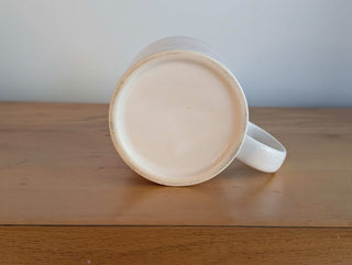 Hearts Mug with pink dot gradient and gold line - Artful Accumulator Boutique Vintage