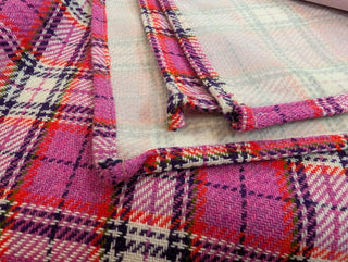 Louise - Square Tablecloth - red violet tartan - Artful Accumulator Boutique Vintage