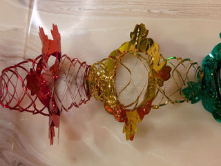 Metallic Hanging banners in Christmas colours - Artful Accumulator Boutique Vintage