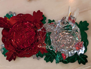Metallic Hanging banners in Christmas colours - Artful Accumulator Boutique Vintage