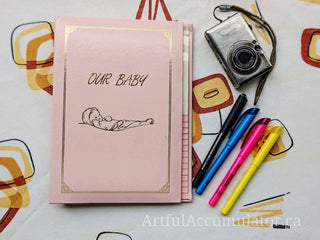 "Our Baby" pink cover photo album -  - #tag1# - #tag2# - #tag3# - #tag4# - the Artful Accumulator's Vintage Boutique