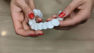 Overlapping White Lentil Beaded Necklace - Artful Accumulator Boutique Vintage