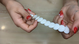 Overlapping White Lentil Beaded Necklace - Artful Accumulator Boutique Vintage