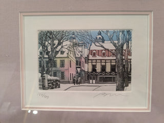 ARTWORK intaglio neighborhood snow