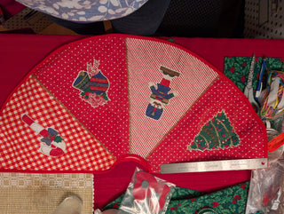 Vintage Patchwork Christmas Tree Skirt, Quilted