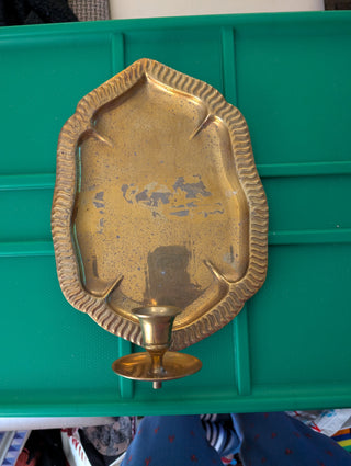 Wall Sconce set, brass colored metal, set of 2