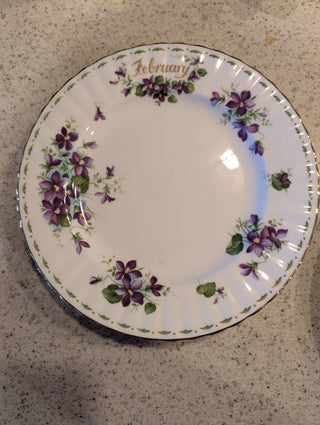 February, flower of the month, decorative plate