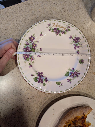 February, flower of the month, decorative plate