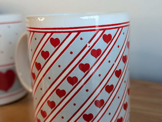 Coordinating Heart Mugs - set of 2 - a great Valentine's Day gift!