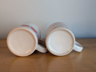 Coordinating Heart Mugs - set of 2 - a great Valentine's Day gift!
