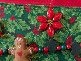 lot de 5, Poinsettia perlé avec perles