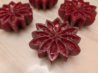 Poinsettia Christmas candles - Artful Accumulator Boutique Vintage