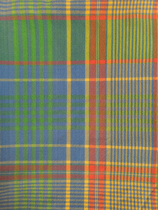 Tabitha - square tablecloth - bold multicolor tartan - Artful Accumulator Boutique Vintage