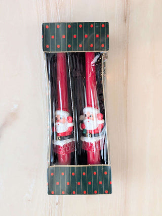 Vintage Santa Red Candlesticks, original packaging -  - #tag1# - #tag2# - #tag3# - #tag4# - the Artful Accumulator's Vintage Boutique