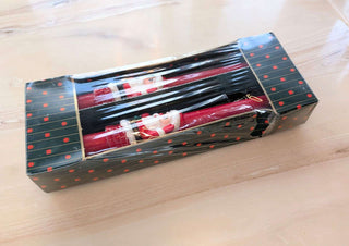 Vintage Santa Red Candlesticks, original packaging -  - #tag1# - #tag2# - #tag3# - #tag4# - the Artful Accumulator's Vintage Boutique