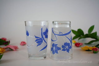 blue and white flowers, set of 2 -  - #tag1# - #tag2# - #tag3# - #tag4# - the Artful Accumulator's Vintage Boutique