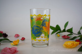 blue rose floral print abstract, Set of 2 -  - #tag1# - #tag2# - #tag3# - #tag4# - the Artful Accumulator's Vintage Boutique