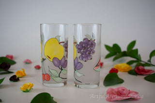 frosted highball with fruit -  - #tag1# - #tag2# - #tag3# - #tag4# - the Artful Accumulator's Vintage Boutique