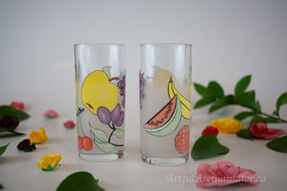 frosted highball with fruit -  - #tag1# - #tag2# - #tag3# - #tag4# - the Artful Accumulator's Vintage Boutique