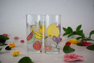 frosted highball with fruit -  - #tag1# - #tag2# - #tag3# - #tag4# - the Artful Accumulator's Vintage Boutique
