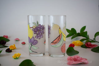 frosted highball with fruit -  - #tag1# - #tag2# - #tag3# - #tag4# - the Artful Accumulator's Vintage Boutique