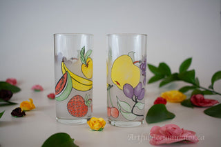 frosted highball with fruit -  - #tag1# - #tag2# - #tag3# - #tag4# - the Artful Accumulator's Vintage Boutique
