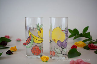 frosted highball with fruit -  - #tag1# - #tag2# - #tag3# - #tag4# - the Artful Accumulator's Vintage Boutique