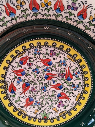 handpainted floral plate from Turkey -  - #tag1# - #tag2# - #tag3# - #tag4# - the Artful Accumulator's Vintage Boutique