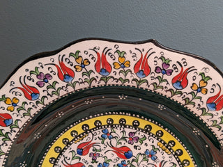 handpainted floral plate from Turkey -  - #tag1# - #tag2# - #tag3# - #tag4# - the Artful Accumulator's Vintage Boutique