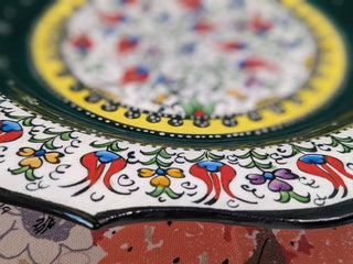 handpainted floral plate from Turkey -  - #tag1# - #tag2# - #tag3# - #tag4# - the Artful Accumulator's Vintage Boutique