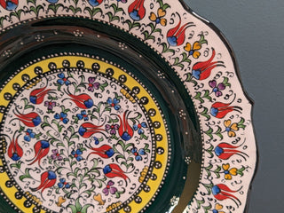 handpainted floral plate from Turkey -  - #tag1# - #tag2# - #tag3# - #tag4# - the Artful Accumulator's Vintage Boutique