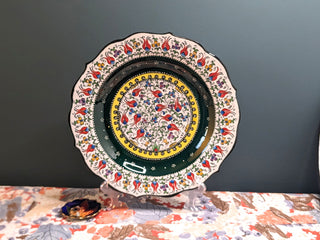 handpainted floral plate from Turkey -  - #tag1# - #tag2# - #tag3# - #tag4# - the Artful Accumulator's Vintage Boutique