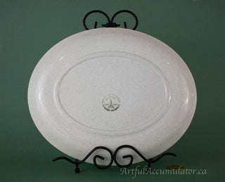 oval medium platter with Les Etoiles decals, from france -  - #tag1# - #tag2# - #tag3# - #tag4# - the Artful Accumulator's Vintage Boutique