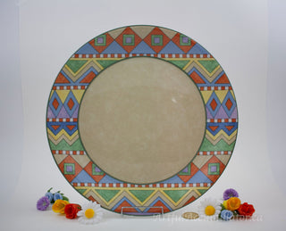 oversized serving plate with funky design on rim Switch2 -  - #tag1# - #tag2# - #tag3# - #tag4# - the Artful Accumulator's Vintage Boutique