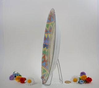 oversized serving plate with funky design on rim Switch2 -  - #tag1# - #tag2# - #tag3# - #tag4# - the Artful Accumulator's Vintage Boutique