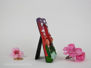picture frame: Flamingos with easel back -  - #tag1# - #tag2# - #tag3# - #tag4# - the Artful Accumulator's Vintage Boutique
