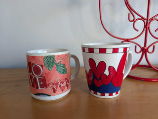 CHOICE: Valentine's Day mugs L O V E or HEARTS