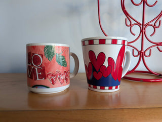 CHOICE: Valentine's Day mugs L O V E or HEARTS