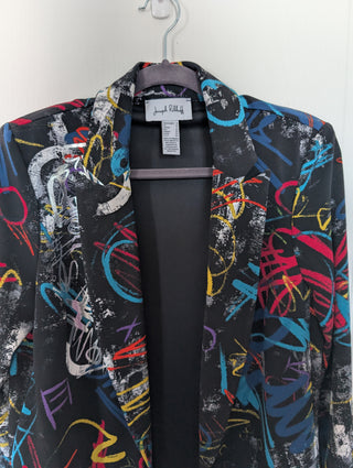 chemise boutonnée à manches longues, motif floral et feuilles automnal, taille 34