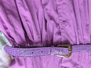 Purple 💜 vintage dress with patterned belt