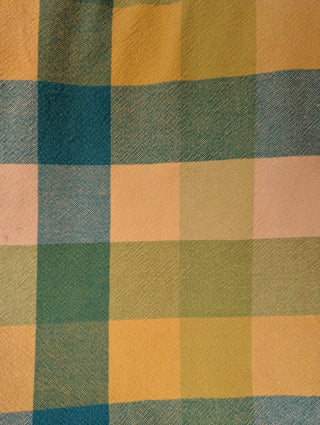 Elsie - rectangle tablecloth - yellow, green, turquoise squares