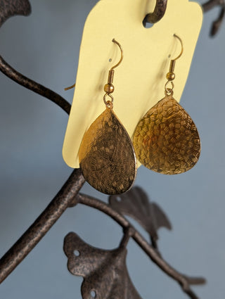 cloisonne floral enamel earrings on copper