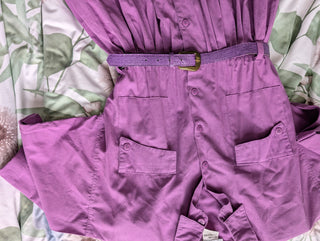 Purple 💜 vintage dress with patterned belt